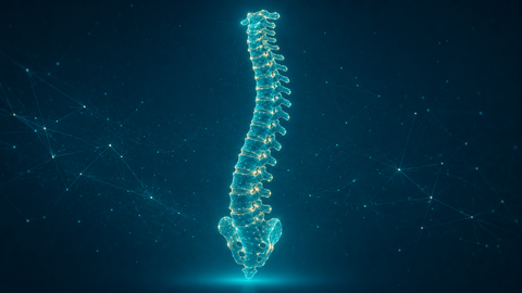 Ilustração anatômica da coluna vertebral